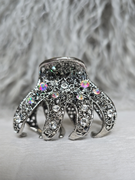 Accessories - Vintage Style Rhinestone Filigree Claw Clip